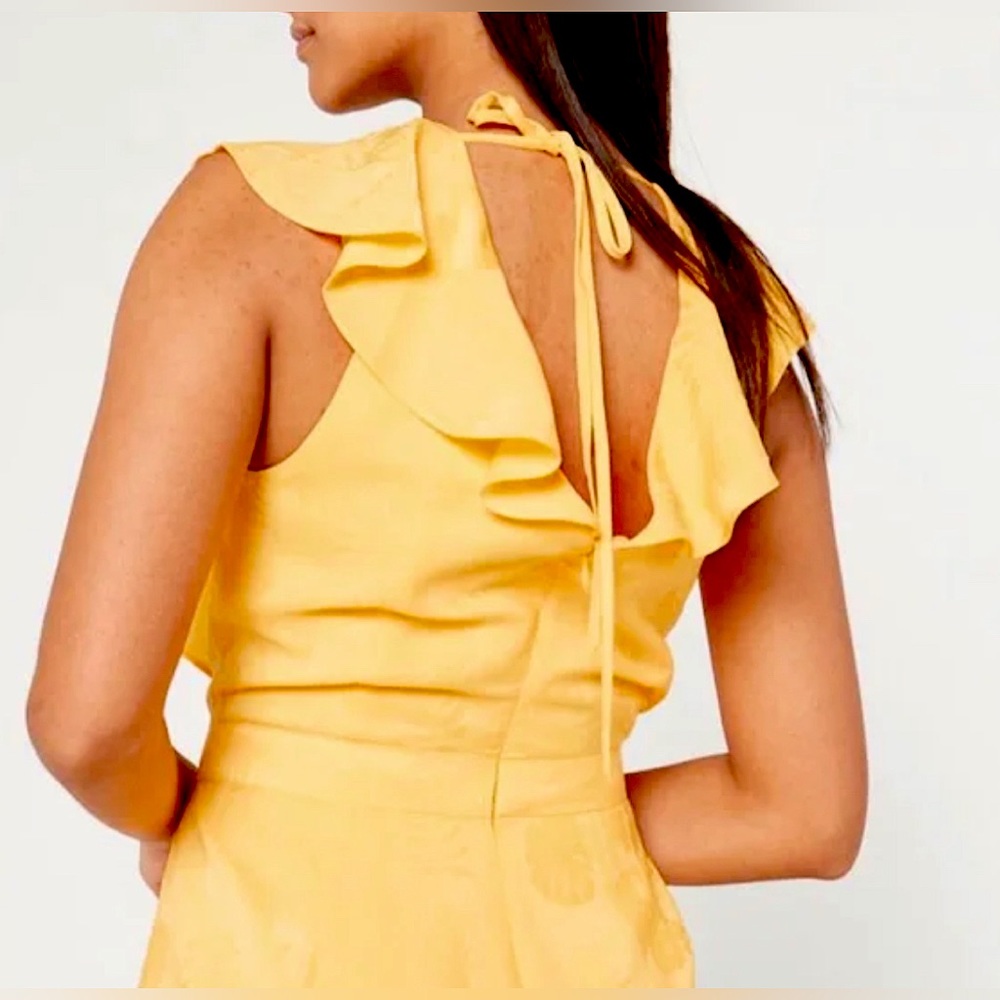Guess Ruffled Yellow Jumpsuit - Picture 2 of 6